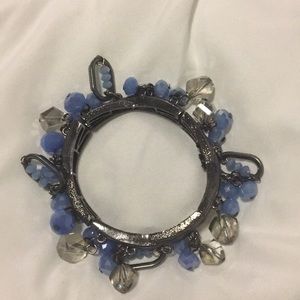 Fun silver and blue bracelet